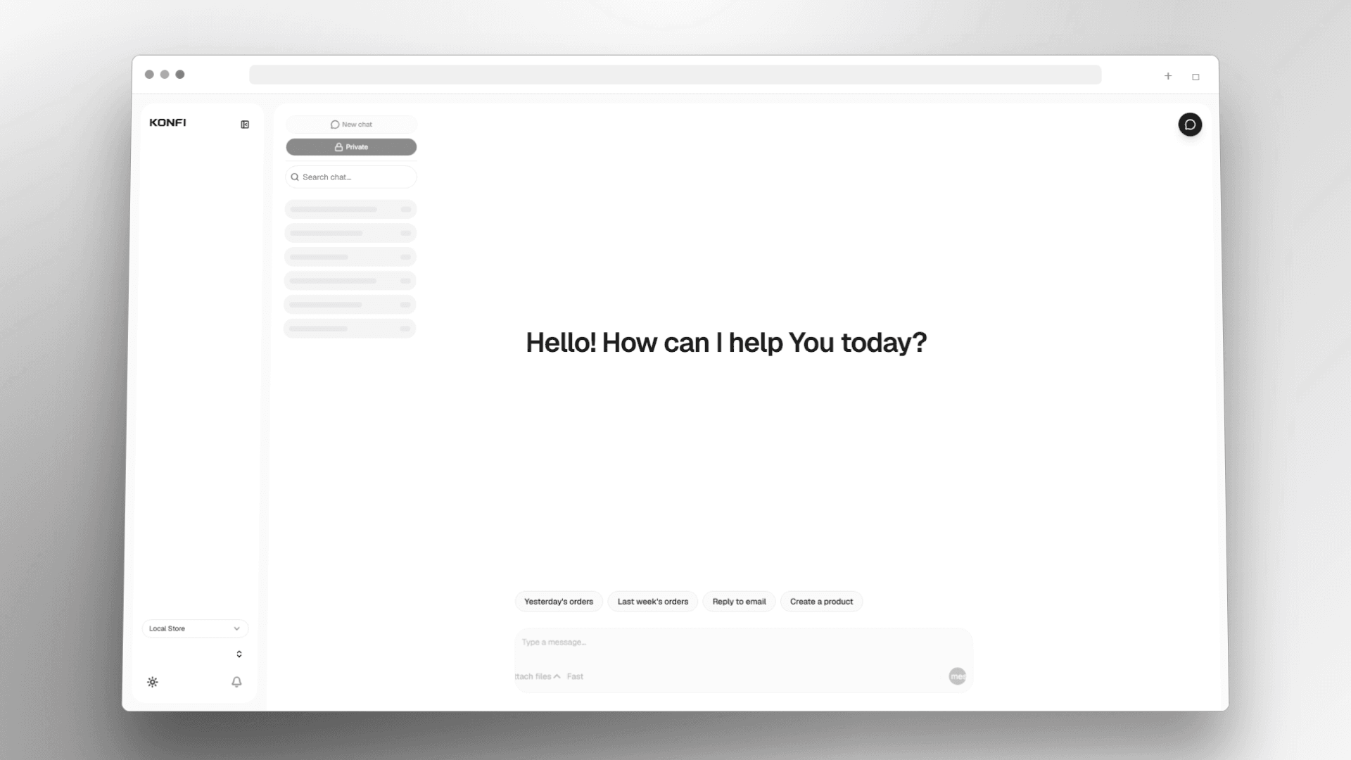 Zanonimizowany ekran asystenta w panelu Konfi dla przepływów wsparcia produkcji.